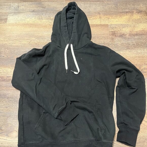 Good condition Men's Black True Classic Pullover Hoodie - French Terry Large - Picture 2 of 4
